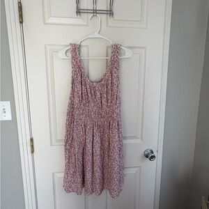 American Eagle Floral Smocked Waist Mini Dress XL – Lavender Pink